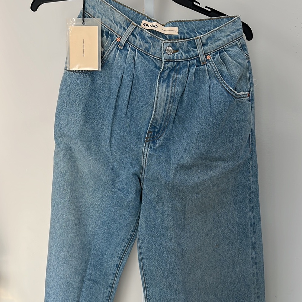 GRLFRND Chloe High Rise Pleated Wide Leg in Sawtelle Size 26 - Picture 7 of 13